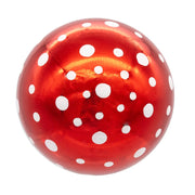Kurt Adler 80MM Glass Red Polka Dot Ball 6-Piece Ornament Set