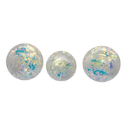 Kurt Adler 90MM Glass Iridescent Snowflake Ball, Finial, and Onion 3-Piece Ornament Set