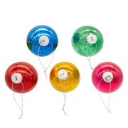 Kurt Adler 80MM Mercury Glass Multicolor Ball Ornament, 6-Piece Box