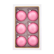Kurt Adler 80MM Glass Pearlized Pink Ball Ornaments