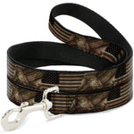 Dog Leash - Americana Eagle & Flag Rustic Wood Grain