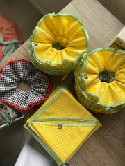 Gingham Bandana and Scrunchie Set