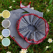 Gingham Bandana and Scrunchie Set