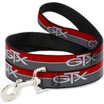Dog Leash - Plymouth GTX Emblem/Stripe Red/White/Grays