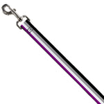 Dog Leash - Flag Asexual Black/Gray/White/Purple