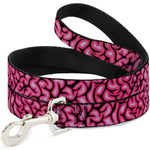 Dog Leash - Brains Black/Pink