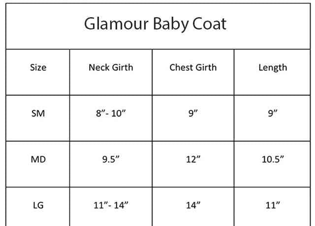 Glamour Baby Dog Coat Snow White Pet Coats - Luxury Dog Bed from Southlake Paws