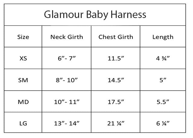 Glamour Baby Dog Harness-Caviar Black 