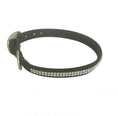 Load image into Gallery viewer, Glamour Girl Ultrasuede Collar w/ Swarovski Crystal, Black 
