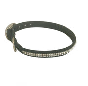 Glamour Girl Ultrasuede Collar w/ Swarovski Crystal, Black 