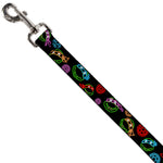 Dog Leash - Classic Teenage Mutant Ninja Turtles Electric Expressions/Turtle Shells Black/Multi Neon