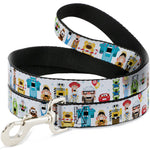 Dog Leash - Pixar Holiday Collection Nutcracker Characters Lineup/Stars White/Blues