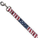 Dog Leash - American Flag Vertical CLOSE-UP