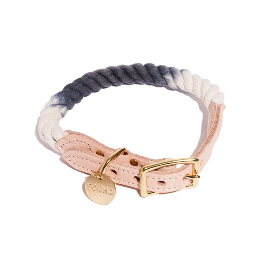 Dog Collars Premium Gray Ombre Cotton Rope Cat & Dog Collar