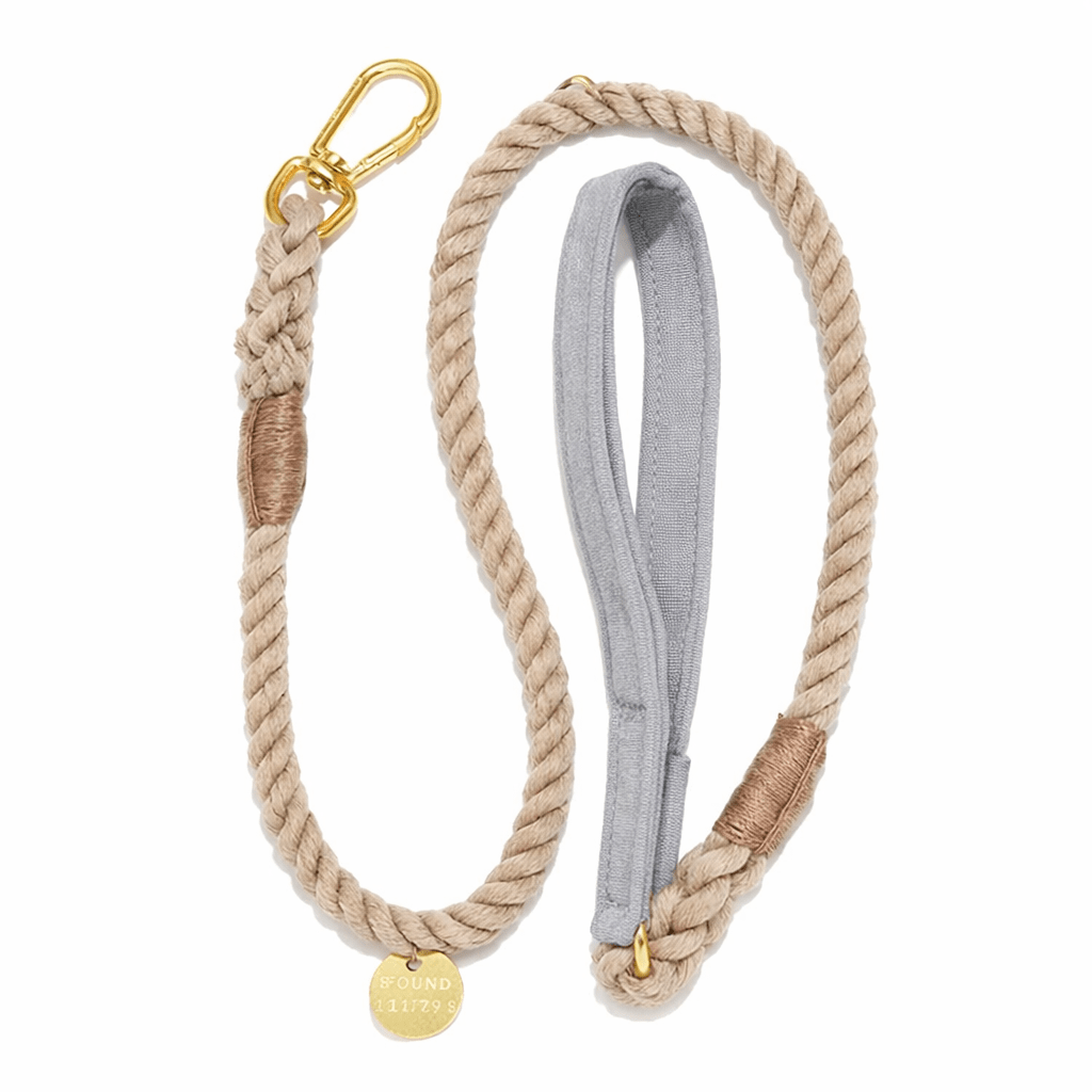Standard 5ft Leads Premium Gray Waxed Cotton Canvas Animal Leash