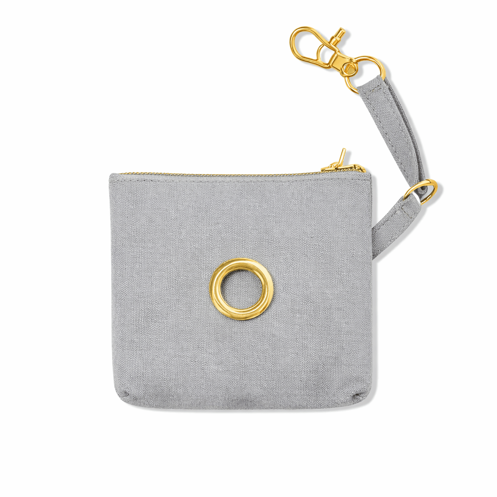 Poop Bag Pouches Premium Gray Waxed Cotton Canvas Poop Bag Pouch