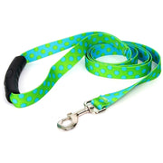 Green and Blue Polka Dot Dog Leash