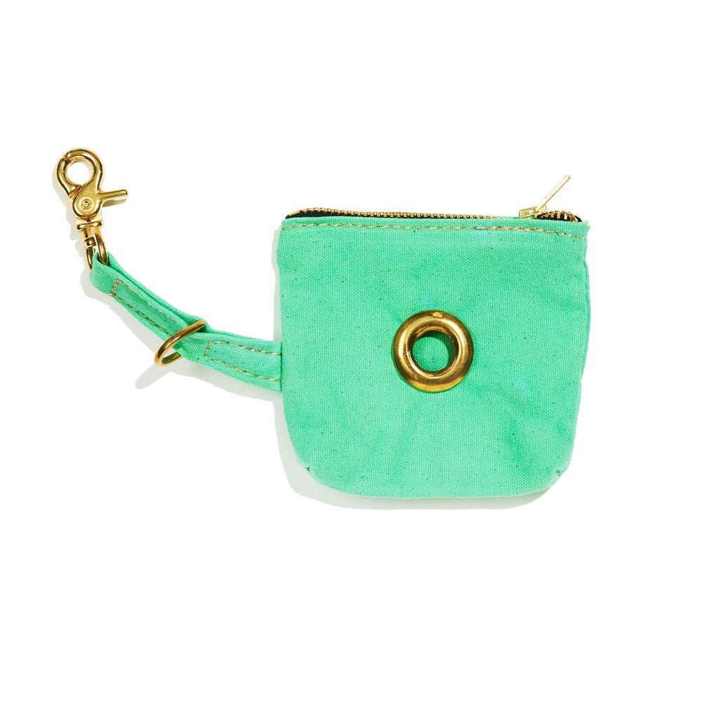 Poop Bag Pouches Premium Green Cotton Canvas Poop Bag Pouch