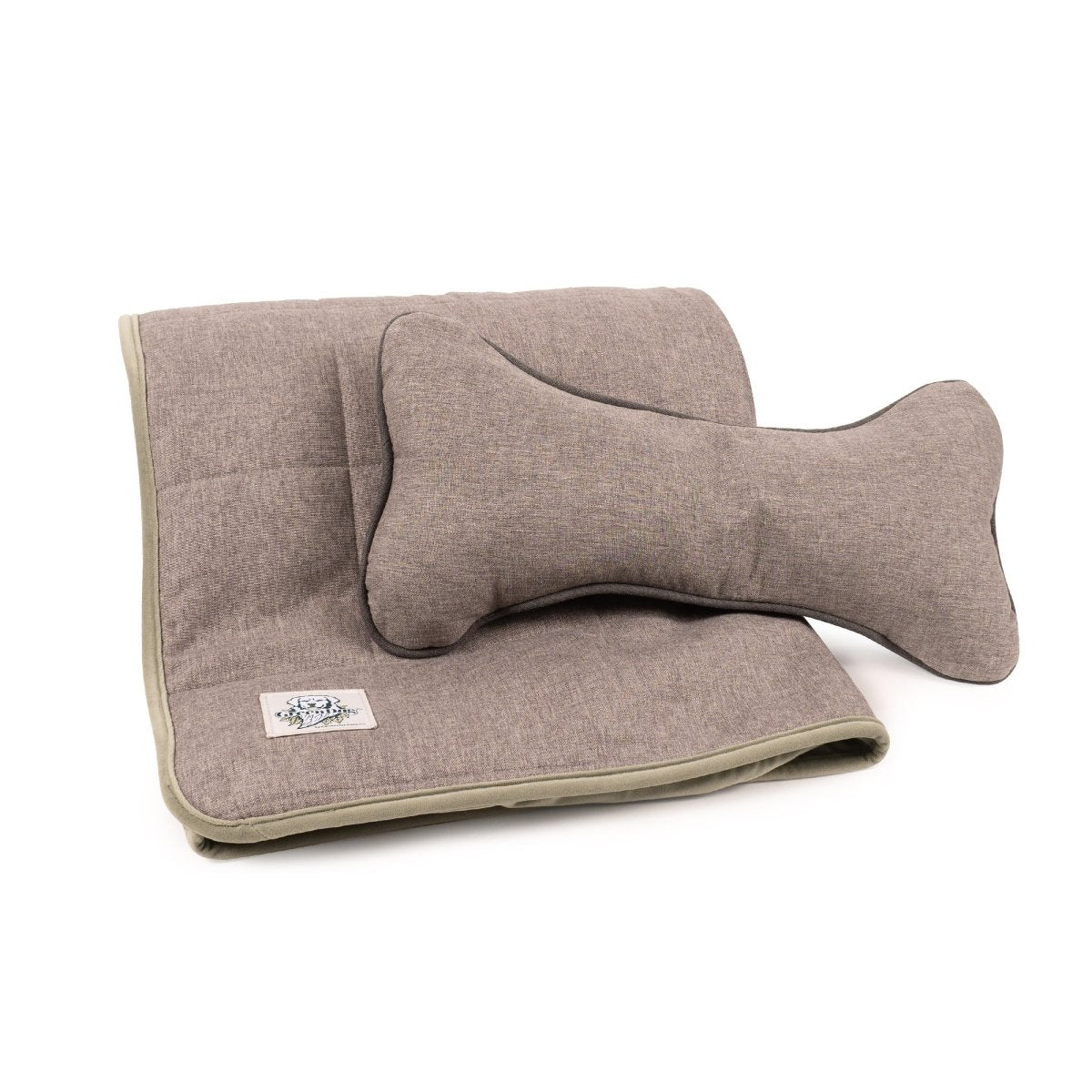 GreenDog Bone Pillow- Luxe Neutral - Plush Dog Toy
