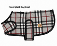 Load image into Gallery viewer, Steel Tartan Plaid Blanket Dog Coat
