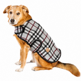 Load image into Gallery viewer, Steel Tartan Plaid Blanket Dog Coat
