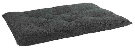 Bowsers Grey Sheepskin Tufted Dog Crate Cushion - Washable Pet Bed