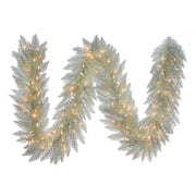Kurt Adler 9-Foot Pre-Lit Clear Incandescent Iridescent Garland
