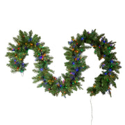 Kurt Adler 9-Foot Prelit Multicolored LED Noble Fir Garland