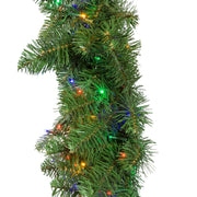 Kurt Adler 9-Foot Prelit Multicolored LED Noble Fir Garland
