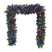 Kurt Adler 9-Foot Prelit Multicolored LED Noble Fir Garland