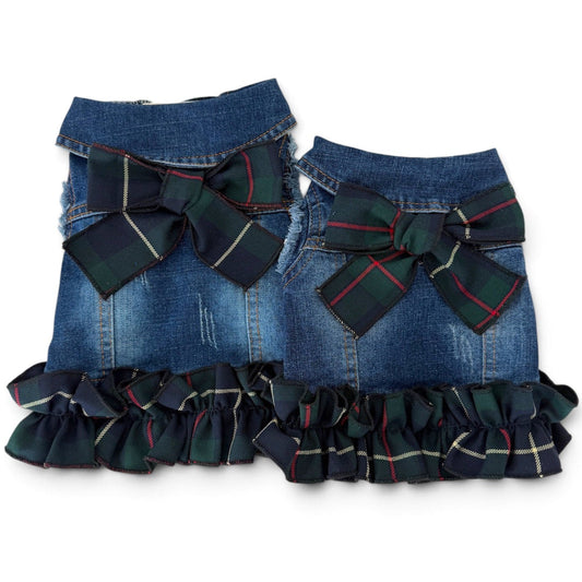 Green Plaid Ruffle Vest