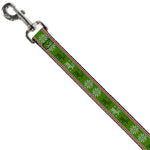 Dog Leash - Christmas Stitch Moose/Snowflakes Red/Green