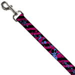 Dog Leash - Voodoo Black/Pink/Blue