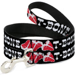 Dog Leash - Steaks w/T-BONE Text