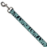 Dog Leash - Peace Sketch Black/Baby Blue