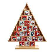 Kurt Adler 15-Inch Wooden Tree Advent Calendar
