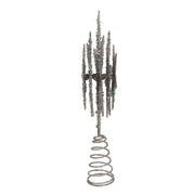 Kurt Adler 13-Inch Plastic Silver Glittered Snowflake Tree Topper