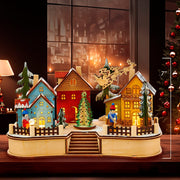 Kurt Adler 7.08-Inch Battery-Operated Village Musical LED House with Motion