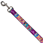 Dog Leash - Disney DREAMER 7-Sparkling Princesses/Tiara Purple/White