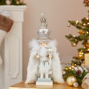 Kurt Adler 18-Inch Hollywood White Fur King Nutcracker