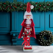 Kurt Adler 20-Inch Hollywood Red Skinny Nutcracker with Wreath