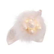 Kurt Adler 15-Inch Hollywood White Winter LED Hat Nutcracker