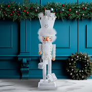 Kurt Adler 18-Inch Hollywood White King Nutcracker with Gifts
