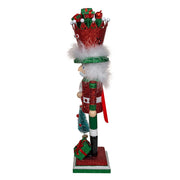 Kurt Adler 18-Inch Hollywood Nutcrackers Red and Green with Presents Crown Nutcracker