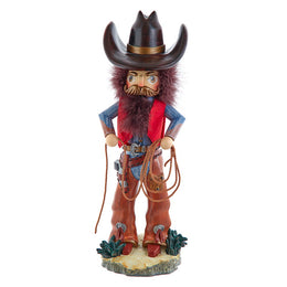 Kurt Adler 18-Inch Hollywood Nutcrackers Cowboy With Lasso Nutcracker