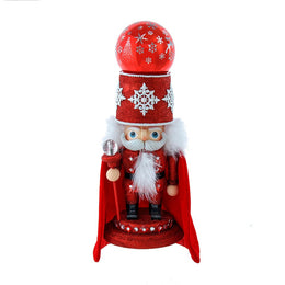 Kurt Adler 14.5-Inch Hollywood Nutcrackers Musical Red Soldier With Water Globe Nutcracker