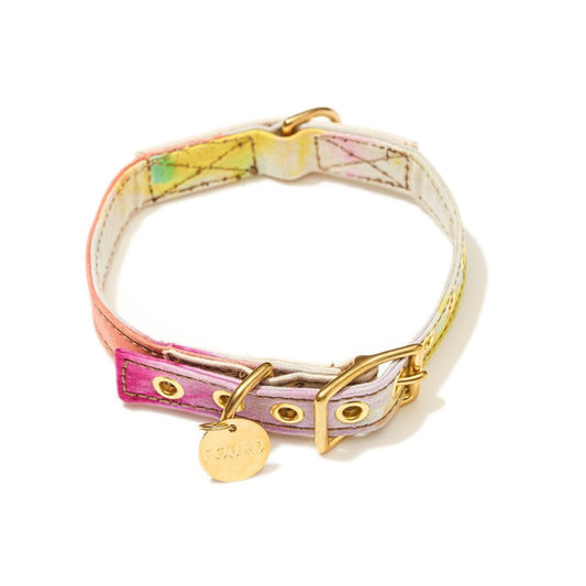 Dog Collars Premium Hand Dyed Multi Colored Cotton Canvas Cat & Dog Collar