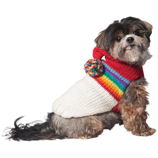Vintage Ski Hoodie Dog Sweater