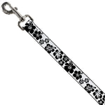 Dog Leash - Hibiscus White/Black