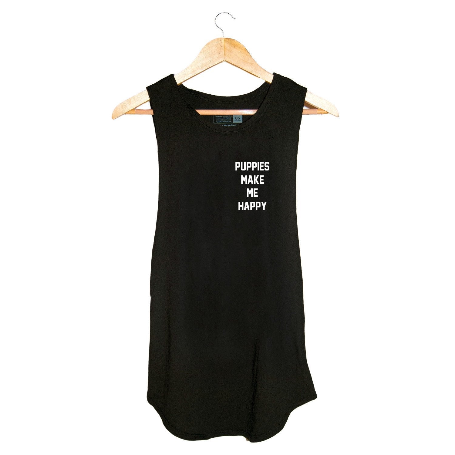 Puppies Make Me Happy Sleeveless Top | Gift for Dog Lovers